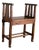 Small Oak Bench with Armrests, 1930s For Sale