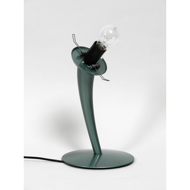 Metal Large Metal Table Lamp and Opal Glass Shade, 1980s For Sale - Image 7 of 10