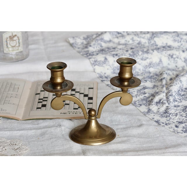 1970s Vintage Brass Candleholder, 1970s For Sale - Image 5 of 6