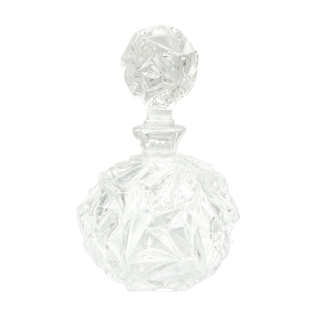 1980s Tiffany & Co. Rock Cut Crystal Perfume Bottle With Stopper – Hollywood Regency / Modernist For Sale - Image 10 of 11