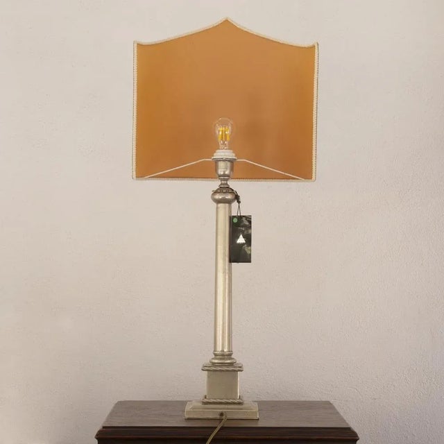 Metal Vintage Italian Table Lamp, 1990s For Sale - Image 7 of 12
