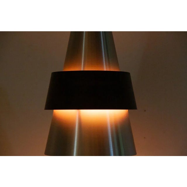 Black Vintage Danish Corona Pendant Lamp by Jo Hammerborg for Fog & Mørup, 1960s For Sale - Image 8 of 17