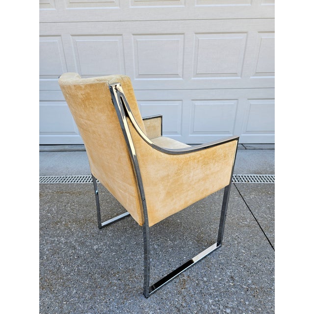 Comfort Designs Chrome and Upholstered Armchairs (Set of 5) For Sale - Image 12 of 15