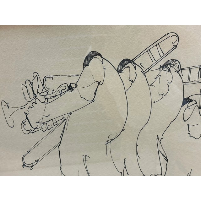 White Vintage 1970's Original Leo Meiersdorf New Orleans Drawing, Framed For Sale - Image 8 of 11