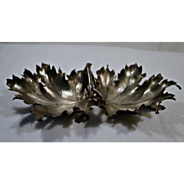 Vintage Olive Double Serving Bowl For Sale - Image 4 of 8