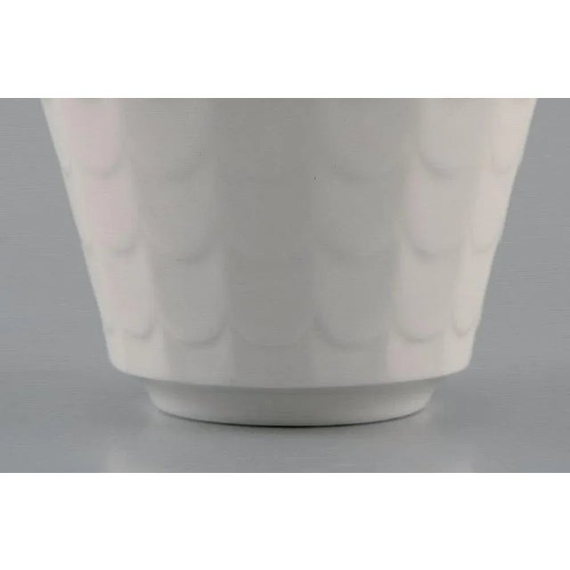Cups in White Glazed Porcelain by Wilhelm Kåge for Gustavsberg, Set of 8 For Sale - Image 4 of 6