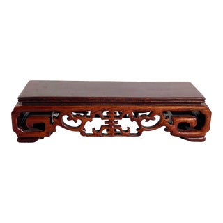 Chinoiserie Rectangular Rose Wood Stand For Sale