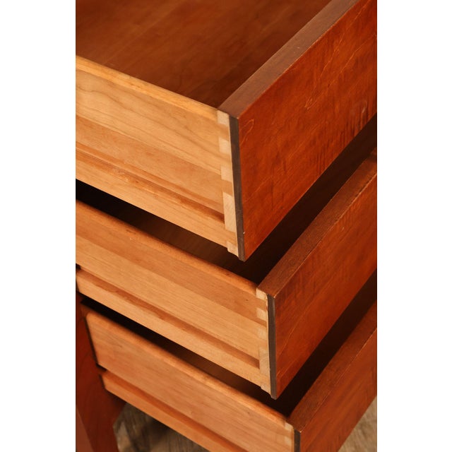 Stickley Mission Collection Harvey Ellis Cherry Three Drawer Nightstands For Sale - Image 12 of 18