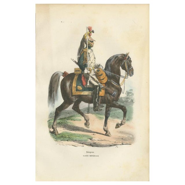 After Horace Vernet, Napoleon I Dragoon of the Imperial Guard on Horseback, 1843, Paper For Sale - Image 10 of 10