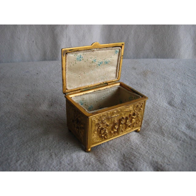 Gothic Late 19th Century Gilded Metal Jewelry Box For Sale - Image 3 of 10