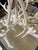 Rustic Large White Painted Faux Buckhorn Chandelier For Sale - Image 3 of 9