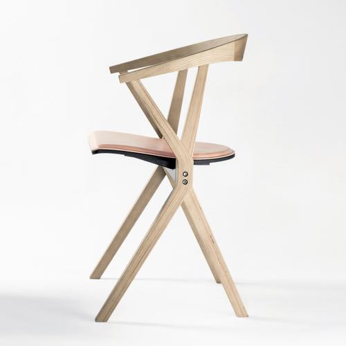 Wood Leather B Chair by Konstantin Grcic for Bd Barcelona For Sale - Image 7 of 9
