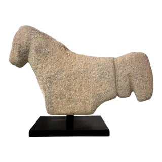 Late 19th Century Megalithic Stone Chicken Statue From Sumba Island, Indonesia For Sale