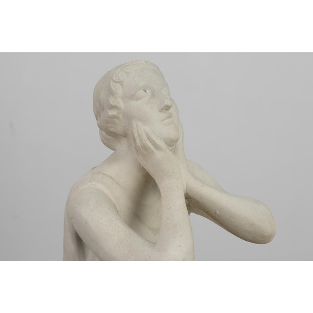 Art Deco Vichy Advertising Lamp in Plaster, Belgium, 1930s For Sale - Image 11 of 14