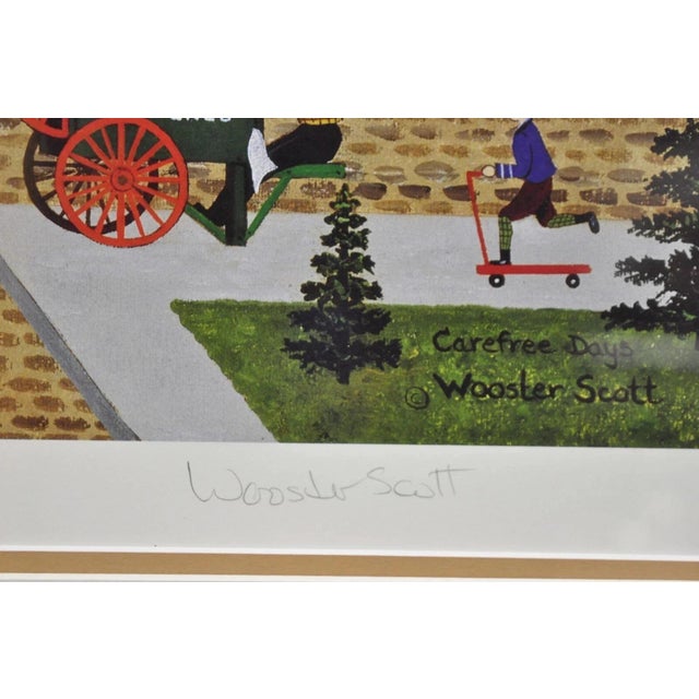 Late 20th Century Jane Wooster Scott Signed and Numbered Serigraph Framed Art "Carefree Days" For Sale In Philadelphia - Image 6 of 12