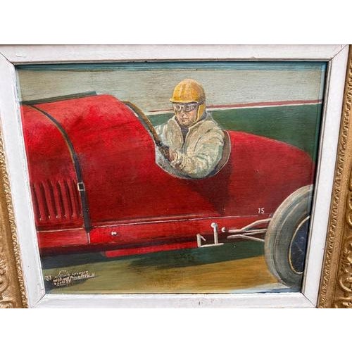 Modern Race Car Driver, Oil on Canvas For Sale - Image 3 of 13