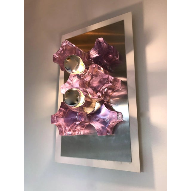 Pressed Glass Sconces by Biancardi and Jordan Arte, Italy, 1970 - A Pair For Sale - Image 9 of 13