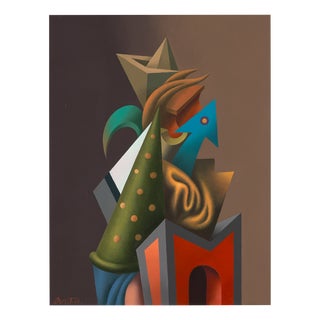 Juris Dimiters, Architecture of a Portrait, 2013, Oil on Cardboard For Sale