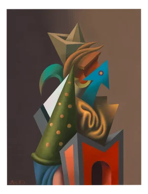 Juris Dimiters, Architecture of a Portrait, 2013, Oil on Cardboard