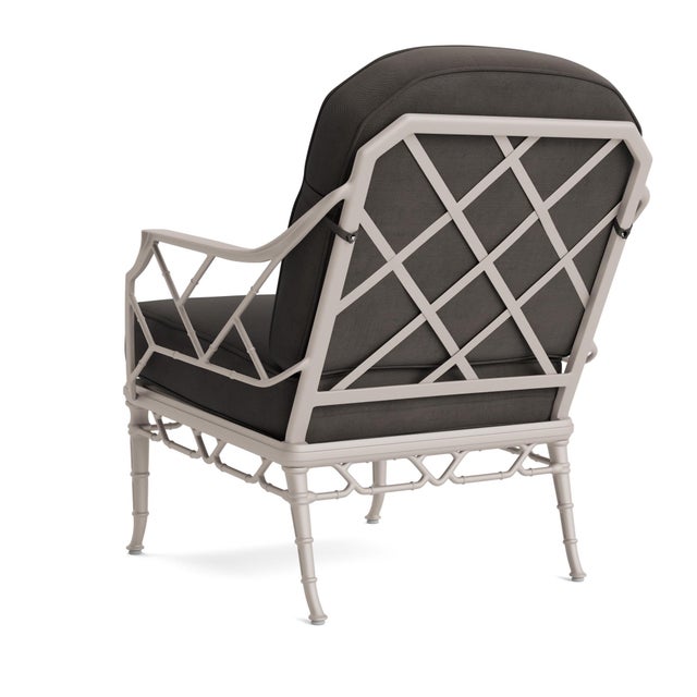 Not Yet Made - Made To Order Brown Jordan Calcutta Lounge Chair, Dove frame with Fusion Charcoal fabric For Sale - Image 5 of 11