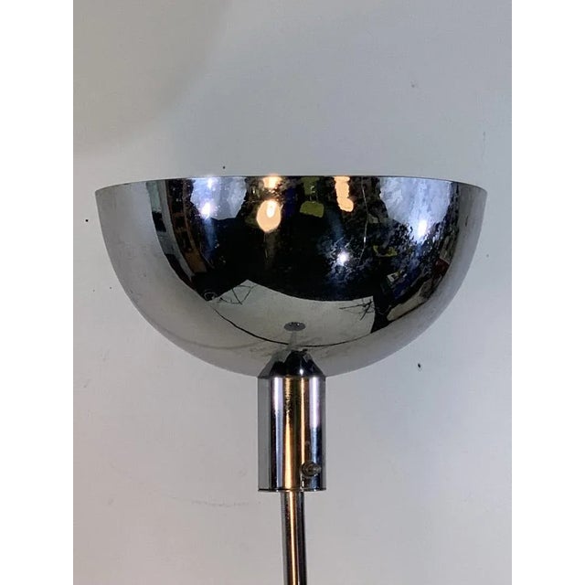 1930s Art Deco Chrome Modernist Torchiere by Gilbert Rohde For Sale - Image 5 of 9