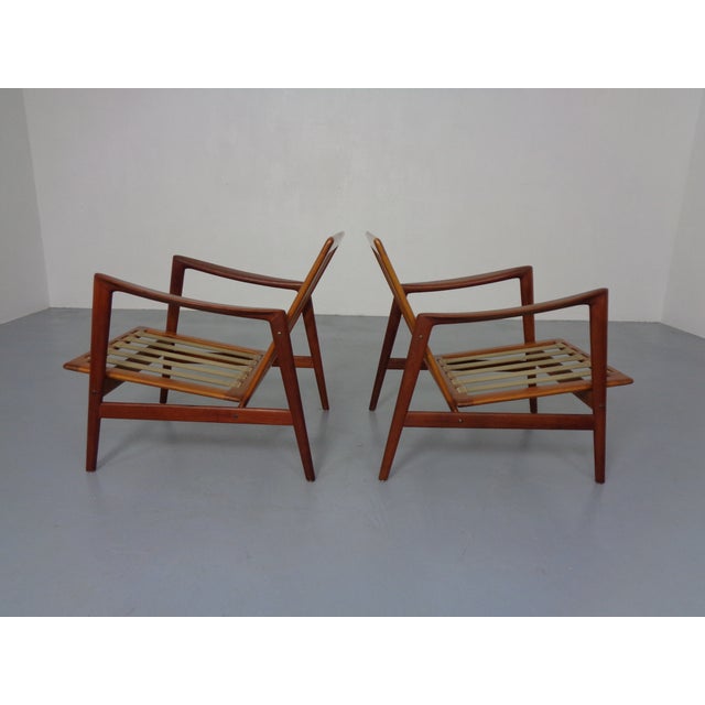 Set of Danish Organic Teak Armchairs attributed to Hans Olsen, Denmark, 1950s For Sale - Image 12 of 18