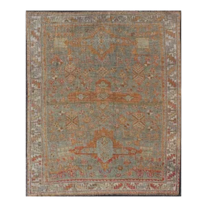 Antique Persian Kurdish Rug With Intricate Motifs and Earthy Tones 5'0 X 5'10