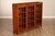 High Quality American Made Solid Cherry Triple Bookcase With Individually Paned Glass Doors, Adjustable Shelves, Key Locking