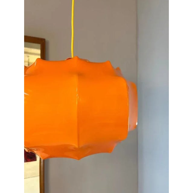 Plastic Hanging Lamp Orange Plastic from Ilka Plast For Sale - Image 7 of 11