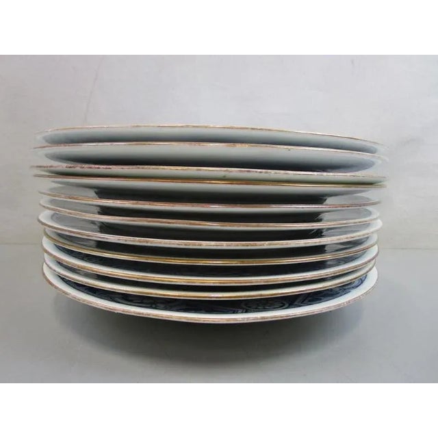 Wedgwood Wedgwood Antique Chinoiserie Blue Willow Shallow Bowls and Plates - A Set of 11 For Sale - Image 4 of 12