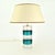 Mid-Century Modern Mid 20th Century Scandinavian Attributed to Venini Murano Glass Teal Clear Murano Table Lamp For Sale - Image 3 of 9