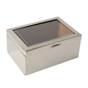 Vintage Nickel-Plated Cigarette Box, 1930s