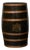 English Wooden Barrel, Copper Braces, Royal Coat of Arms Transfer, Circa 1900 For Sale