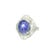 Contemporary 10.75 Carat Blue Star Sapphire Diamond Platinum Double Halo Ring, Size 6.5 For Sale - Image 3 of 8