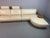 Mid-Century Italian Cream Leather Landscape Sofa with Chaise Longue and Integrated Table from Frighetto, Italy, 1980s, Set of 2 For Sale - Image 9 of 18