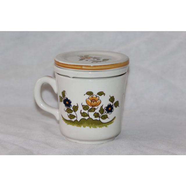 Porcelain Herbal Tea Infuser Mug, 1980s For Sale - Image 9 of 18