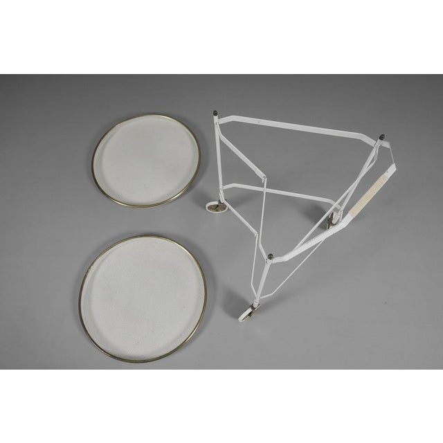 Mid-Century Modern Bar Cart with Removable Trays in the style of Mategot, 1950s For Sale - Image 10 of 14