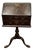 Antique Slant-Front Writing Desk on Carved Tripod Pedestal, 19th Century For Sale