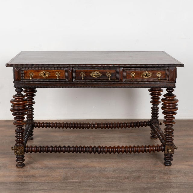 Baroque Late 18th Century Portuguese Chestnut Console Table For Sale - Image 3 of 17