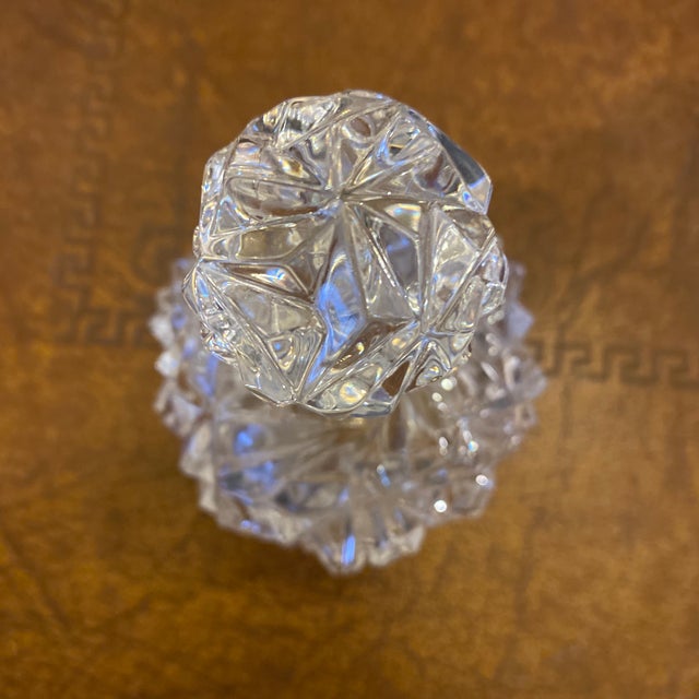 Mid 20th Century Vintage Tiffany & Co. "Rock Cut" Crystal Perfume Bottle With Stopper - Signed For Sale - Image 5 of 5