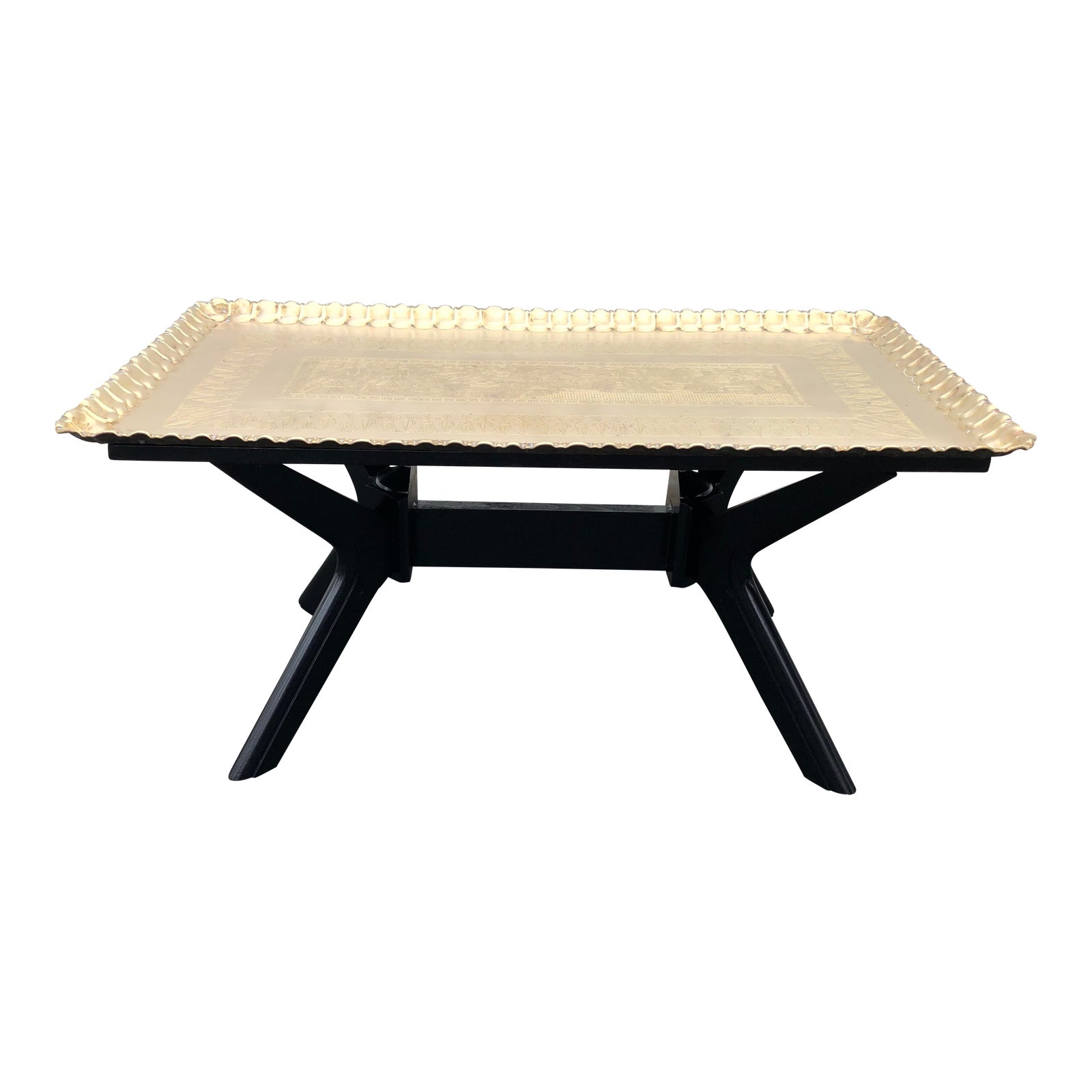 Vintage Egyptian Brass Tray Coffee Table Chairish
