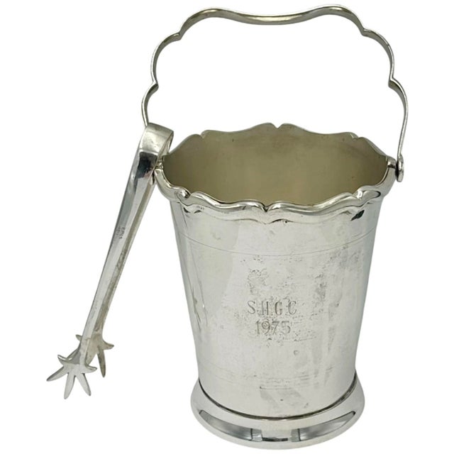 Vintage Sankaty Head Golf Club Nantucket 1975 Ice Bucket & Tongs For Sale - Image 11 of 11