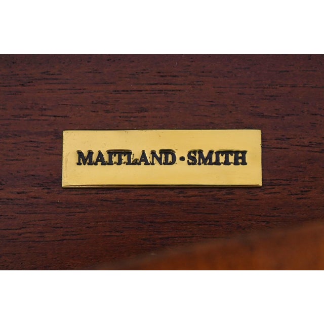 Maitland Smith 2 Drawer Regency Mahogany Console Table For Sale - Image 17 of 18