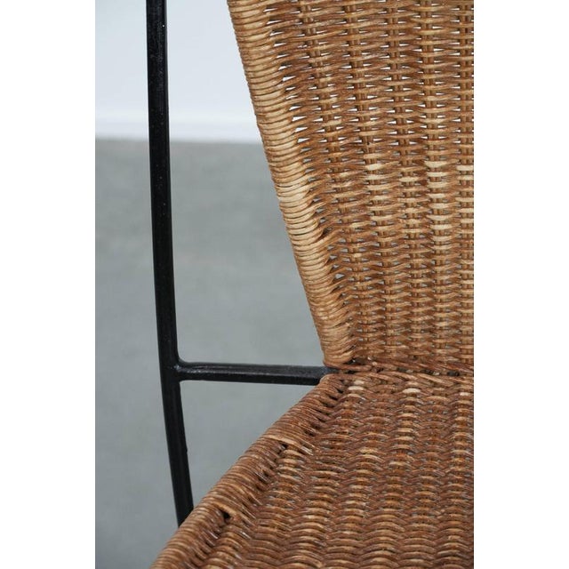 Wood Vintage Chair with Cast Iron Frame by Frederick Weinberg For Sale - Image 7 of 14