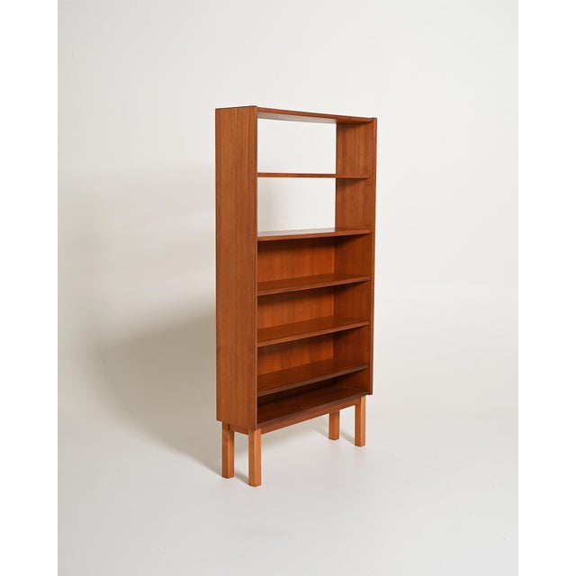 Wood Vintage Scandinavian Teak Bookcase, 1960s For Sale - Image 7 of 7