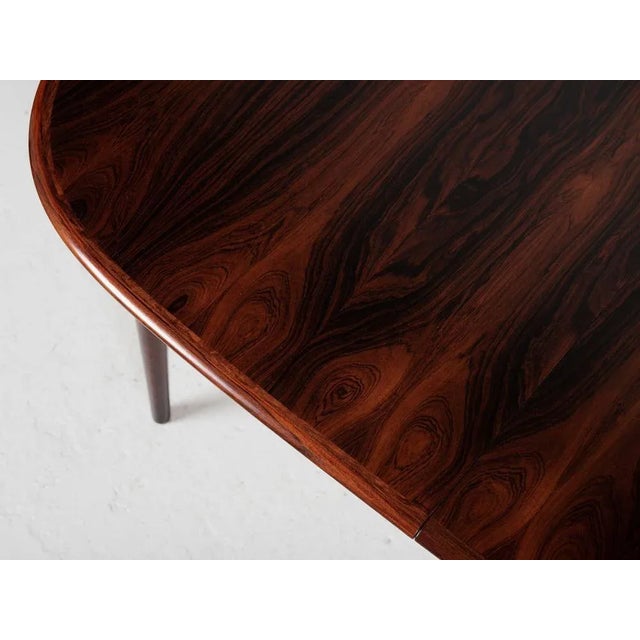 1960s Mid-Century Danish Oval Dining Table in Rosewood, 1960s For Sale - Image 5 of 13