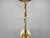 Metal Art Deco Brass and Opaline Glass Chandelier, Czechoslovakia, 1930s For Sale - Image 7 of 12