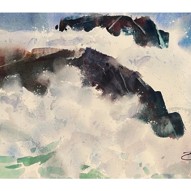Coastal 1970s Don Dennis Coastal Watercolor For Sale - Image 3 of 4