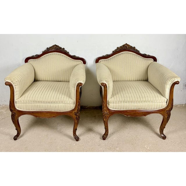 1960s Louis XV French Armchairs, 1960s, Set of 2 For Sale - Image 5 of 14