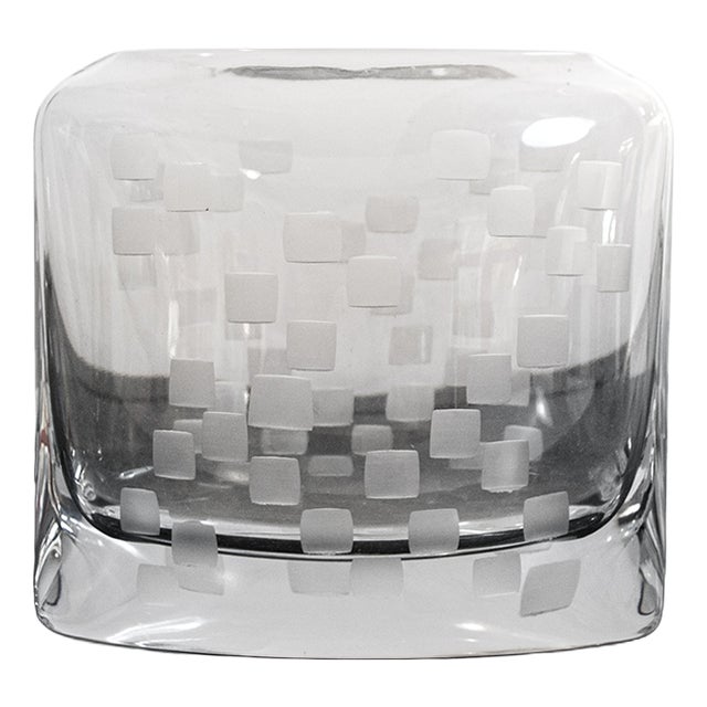 Italian Crystal Block Vase from Rosenthal Studio, 1960s For Sale